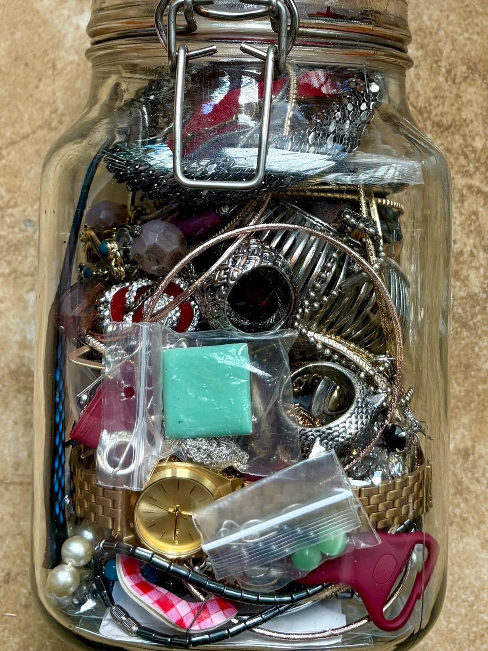 Large Jar of Jewelry